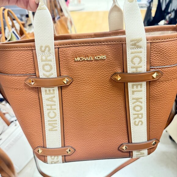 NEW MICHAEL KORS MAEVE SMALL OPEN TOTE CROSSBODY BAG PURSELUGGAGE $328